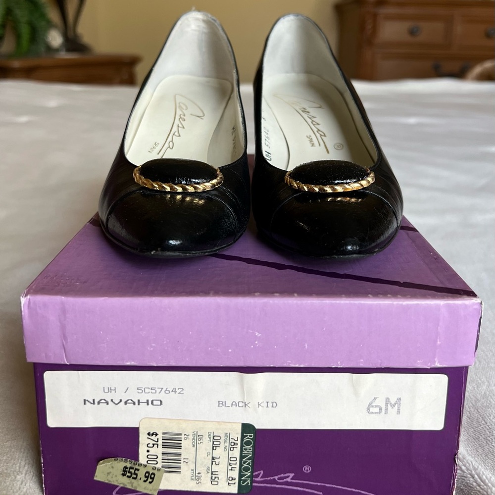 Gold and Black Elegant Heels